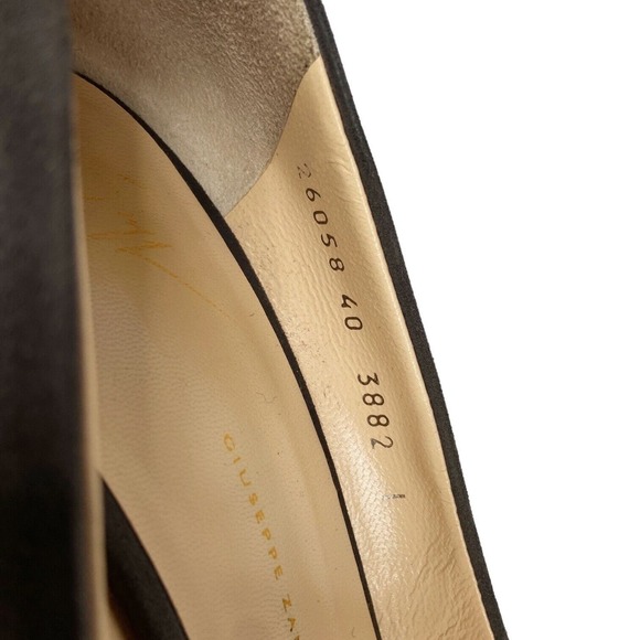 Giuseppe Zanotti High Heel Pump Gray Suede Pointed Toe Womens 40 IT / 10 US - Picture 4 of 14